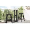 Baro stalas Juoda 55 x 55 x 107 cm Polietilenas