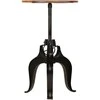 Baro stalas, perdirbtos medienos masyvas, 60x(76-110)cm
