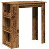 baro stalas su laikymo lentyna sena mediena 102x50x103,5 cm