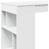 Baro stalas su lentynomis, baltas, 102x50x103,5cm, mediena