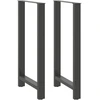 Kavos staliuko kojelės, antracito, 2 vnt., 60x(110-111)cm