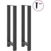 Baro stalo kojos, antracito spalvos, 2 vnt., 40x(110-111) cm, plienas