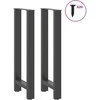 Kavos staliuko kojelės, antracito, 2 vnt., 40x(100-101)cm