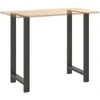 Kavos staliuko kojelės, antracito, 2 vnt., 60x(110-111)cm