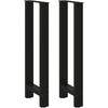 Baro stalo kojos, juodos, 2 vnt., 40x(100-101) cm, plienas