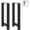 Kavos staliuko kojelės, juoda, 2 vnt., 40x(90-91)cm, plienas