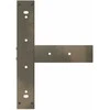 Baro stalo kojos, T formos, 2 vnt., juodos, 40x35x(100-101) cm, plienas
