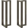 Baro stalo kojos, T formos, 2 vnt., juodos, 40x35x(110-111) cm, plienas
