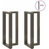 Baro stalo kojos, T formos, 2 vnt., juodos, 40x35x(90-91) cm, plienas