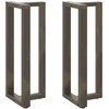 Baro stalo kojos, T formos, 2 vnt., juodos, 50x35x(100-101) cm, plienas