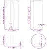 Baro stalo kojos, T formos, 2 vnt., juodos, 50x35x(90-91) cm, plienas