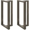 Baro stalo kojos, T formos, 2 vnt., juodos, 60x35x(100-101) cm, plienas