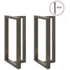 Baro stalo kojos, T formos, 2 vnt., juodos, 60x35x(100-101) cm, plienas