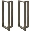 Baro stalo kojos, T formos, 2 vnt., juodos, 60x35x(110-111) cm, plienas