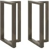 Baro stalo kojos, T formos, 2 vnt., juodos, 60x35x(90-91) cm, plienas