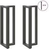 Baro stalo kojos, T formos, 2 vnt., antracito spalvos, 50x35x(110-111) cm, plienas