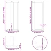 Baro stalo kojos, T formos, 2 vnt., baltos, 50x35x(90-91) cm, plienas