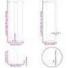 Baro stalo kojos, T formos, 2 vnt., baltos, 50x35x(110-111) cm, plienas
