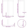 Baro stalo kojos, T formos, 2 vnt., baltos, 60x35x(90-91) cm, plienas
