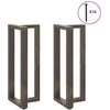 Baro stalo kojos, T formos, 2 vnt., juodos, 40x35x(100-101) cm, plienas