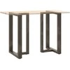 Baro stalo kojos, T formos, 2 vnt., juodos, 60x35x(90-91) cm, plienas