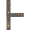 Baro stalo kojos, T formos, 2 vnt., juodos, 60x35x(100-101) cm, plienas