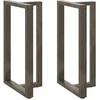 Baro stalo kojos, T formos, 2 vnt., juodos, 60x35x(100-101) cm, plienas