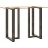 Baro stalo kojos, T formos, 2 vnt., juodos, 60x35x(100-101) cm, plienas