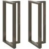 Baro stalo kojos, T formos, 2 vnt., juodos, 60x35x(110-111) cm, plienas