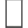 Baro stalo kojos, U formos, 2 vnt., antracito spalvos, 60x(90-91) cm, plienas