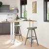 Kavos staliuko kojelės, U formos, 2 vnt., balta, 40x(110-111)cm