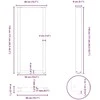 Kavos staliuko kojelės, U formos, 2 vnt., balta, 40x(110-111)cm
