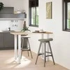 Kavos staliuko kojelės, U formos, 2 vnt., balta, 60x(100-101)cm