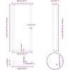 Kavos staliuko kojelės, U formos, 2 vnt., balta, 50x(110-111)cm