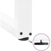 Kavos staliuko kojelės, U formos, 2 vnt., balta, 60x(110-111)cm