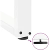 Kavos staliuko kojelės, U formos, 2 vnt., balta, 60x(100-101)cm