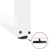 Kavos staliuko kojelės, U formos, 2 vnt., balta, 40x(110-111)cm