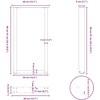 Kavos staliuko kojelės, U formos, 2 vnt., balta, 40x(90-91) cm