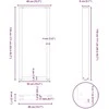Kavos staliuko kojelės, U formos, 2 vnt., juoda, 40x(110-111)cm