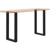 Kavos staliuko kojelės, U formos, 2 vnt., juoda, 50x(90-91) cm