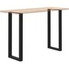 Kavos staliuko kojelės, U formos, 2 vnt., juoda, 40x(110-111)cm
