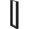 Kavos staliuko kojelės, U formos, 2 vnt., juoda, 50x(90-91) cm