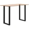 Kavos staliuko kojelės, U formos, 2 vnt., juoda, 60x(110-111)cm