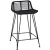Baro taburetė 2 pcs Juoda 44 x 45 x 76 cm Ratana ir Plienas