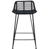 Baro taburetė 2 pcs Juoda 44 x 45 x 76 cm Ratana ir Plienas