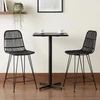 Baro taburetė 2 pcs Juoda 44 x 54 x 96 cm Ratana ir Plienas