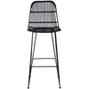 Baro taburetė 2 pcs Juoda 44 x 55 x 109 cm Ratana ir Plienas
