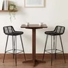 Baro taburetė 2 pcs Juodas 44 x 46 x 91 cm Ratana ir Plienas