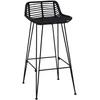 Baro taburetė 2 pcs Juodas 44 x 46 x 91 cm Ratana ir Plienas