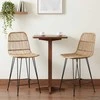 Baro taburetė 2 pcs Natūrali 44 x 54 x 96 cm Ratana ir Plienas